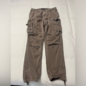 Beige Abercrombie & Fitch Cargos